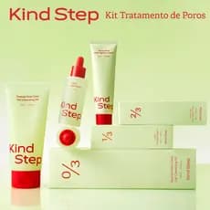 Kind Step Kit Tratamento de Poros Tea Tree Gel Cleansing Oil Sérum CICA Anti Poro Creme Panto Cera Limpeza Profunda Controle de Oleosidade