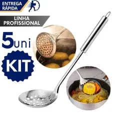 Escumadeira em Inox Resistente Profissional para Arroz Fritura Restaurante