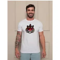 Camiseta tigre fabrica Streetwear Camisa Masculina Unissex 100% Algodão Blusa Masculina  Lindo-COSPLAY/Trajes  Festa