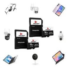 2 Cartão Memória Original 16gb P/câmera Wifi Yoose Intelbras Micro Sd com Adaptador