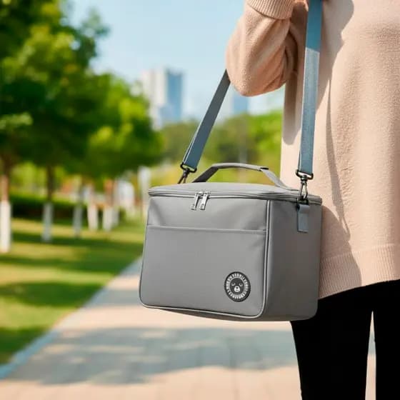 Bolsa Isotérmica Térmica Lancheira 6,8L Porta marmita Alça Transversal Removível De Ombro