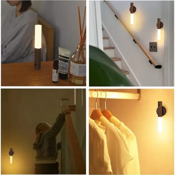 Luz Luminária Automática LED Magnética Sensor De Movimento Inteligente Multifuncional Recarregável