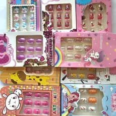 Kit de unhas postica adesivo 12UNS / Unhas postiças para crianças