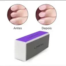 Kit lixa Bloco Manicure 3 Faces Polimento Brilho
