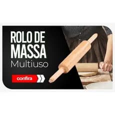 Rolo de Massa Macarrão Pão Amassador Madeira Pizza Restaurantes Bar Casa Domestico Multiuso