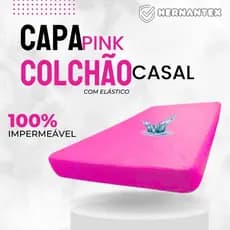 Capa Pink de Colchão Casal 100% Impermeável com Elástico
