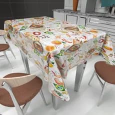 Toalha de Mesa Térmica Impermeável Antichamas Diversas Estampas Mesa de 4 e 6 Lugares