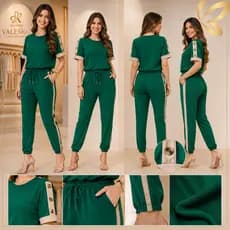 CONJUNTO FEMININO CALÇA E BLUSA COM BOTÕES NA MANGA E FAIXA LATERAL INVERNO LOOK2026 MODA FEMININA