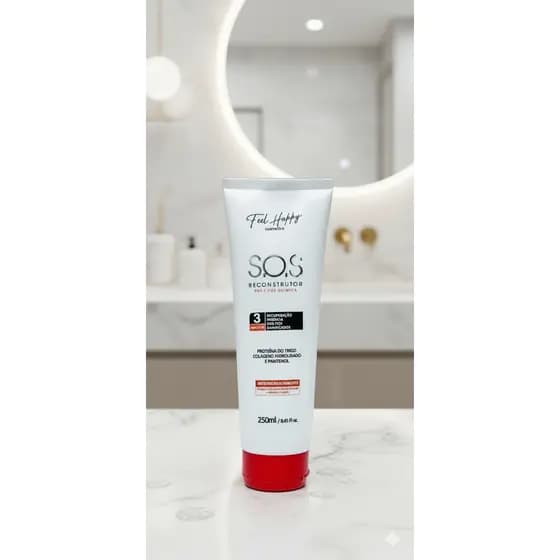 Máscara Anti Emborrachamento Reconstrução Sos 3Min 250ml Feel Happy