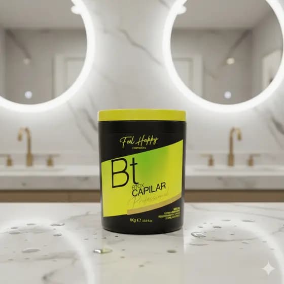 Máscara Capilar Anti Frizz BTox 1000gr  Feel Happy Cosmetics