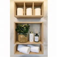 Kit 3 Peças Nicho Prateleira para Banheiro 37 X 10cm MDF /MDP JÁ VAI MONTADO!