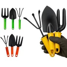 Kit 3 peças conjunto ferramentas jardinagem jardim horta em casa