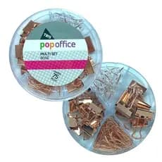 Kit Tris Prendedores Blinder Clips Alfinete 75 UN Rose Gold