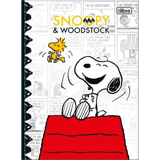 Caderno Colegial Tilibra Snoopy 160 fls capa dura