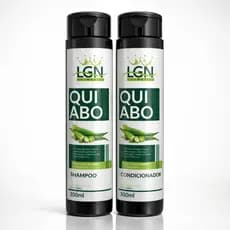 1Un Kit Shampoo e Condicionador quiabo (para todos os tipos de cabelo) 300ml - LGN Cosmétcs
