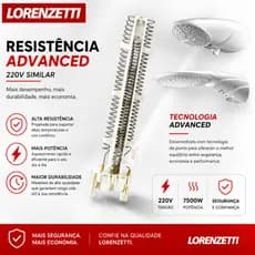 Resistência Advanced Top Jet Chuveiro Lorenzetti 220V (7500W) - Similar