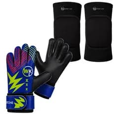 Kit Joelheira Premium Futebol e Luva de Goleiro FLASH - INFANTIL