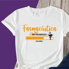 Camiseta Manga Curta Profissões Farmacêutica ou Farmacêutico Estudante Universitário Farmácia Shop
