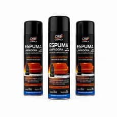 KIT 3 Limpa Espuma Orbi 300ml Multiuso Limpa Sofá Banco de Carro Tapetes Estofados Tecidos