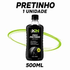Pretinho Limpa Pneu Automotivo KN 500ml Brilho Abrilhantador Intenso Roda de Carro Moto Caminhão