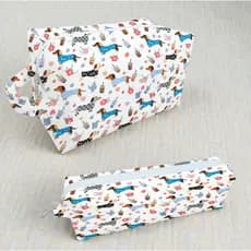 Estojo Salsicha Dachshund Necessaire Infantil Organizador Bolsa Bolsinha Estampa Cachorro Bubble Tea