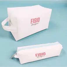 Necessaire Organizadora Fisioterapia Estojo Bolsinha Rosa Estampa Saúde Profissões Fisio Terapia Prática