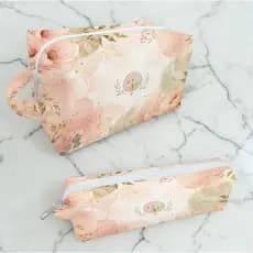 Necessaire Profissão Psicologia Floral Rosé Porta Higiene Porta Objetos Presente Especial Para Psicóloga