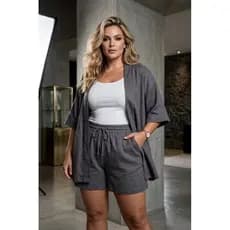 Conjunto Plus Size Kimono
