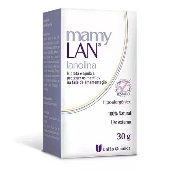Pomada Mamy Lan Lanolina Cuidado dos Mamilos Amamentação 30g