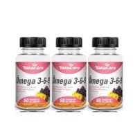 Kit 3 Omega 3-6-9 1400mg Linhaça, Uva, Prímula com 60 capsulas