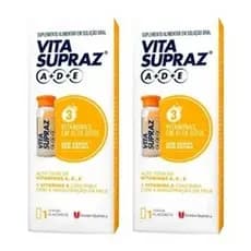Kit com 2 Suplemento Alimentar em Solução Vita SuprAZ A+D+E  União Quimica
