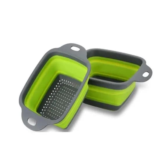 Escorredore para Arroz e Alimentos de Silicone e Plástico Retratil Clink Cozinha 2 Unidades 18x24cm