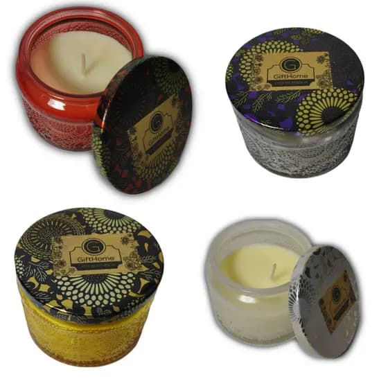 Vela Parafina Relaxante Aromatica no Pote de Vidro 7x5 cm Aromas Naturais