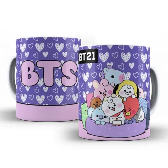 Caneca Personalizada Bts Bt21 Army Personagens Caneca Personalizada
