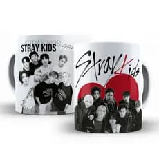 Caneca Porcelana Stray Kids Kpop 325ml Kpop Grupo Coreia