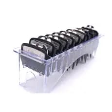 Kit8 Pentes Especiais mais 2 Degrade Com Clip Trava De Metal Para Maquina de Corte Para Maquina Wahl C/ Suporte Acrílico