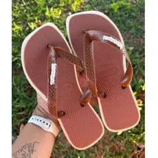 Rasteirinha Correia Larga Antiderrapante  Varias Cores TOP