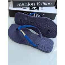 Chinelo FEMININO adulto GLITER NA CORREIA