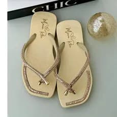 Chinelo macio Confortavel Com Detalhe Strass X na correia e na sola varias cores CONFORTÀVEL MODERNO