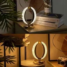 Luminária LED de Mesa 3 Temperaturas USB Abajur Decorativo Quarto Escritório Leitura Lumière Éclipse