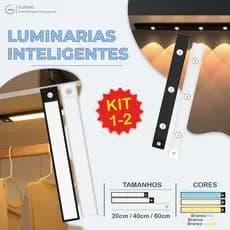 Smart Luminária Inteligente Ultra LED com sensor de movimento sem fio e Recarregável USB