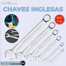 24 Peças Chave Combinada Profissional Aço Especial Cromada 6mm até 13mm cor prata