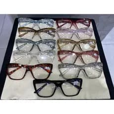 Óculos armacao H9508 diamante 3D feminino gatinho novo moda