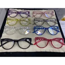 óculos armacao 2130 diamante 3D gatinho oval feminino mulher