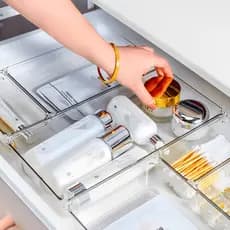 Organizador Multiuso Modular Kit 25 Geladeira Armários Gavetas Despensa Lavanderia Alimentos Frutas
