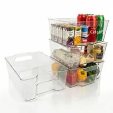 Organizador Multiuso Para Geladeira Armários Despensa Lavanderia Alimentos Frutas Escritório Kit 4