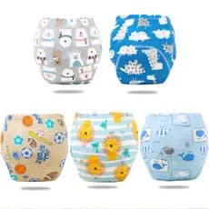 Kit 5/Kit 3 Calça De Treino Para Bebê Algodão Puro Impermeável Lavável Fraldas De Bolso Menina Menino Fralda Roupa