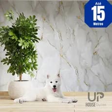 Papel de Parede Premium Rolo 5 Metros Autoadesivo Mármore Texturizado 5m x 45cm