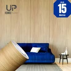 Papel de Parede Premium Rolo 5 Metros Autoadesivo Madeira Carvalho Texturizado 5m x 45cm