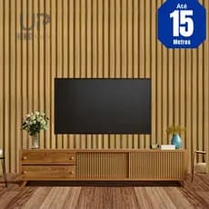 Papel de Parede Madeira Ripado Claro PREMIUM 5m x 45cm Adesivo Autocolante Decorativo